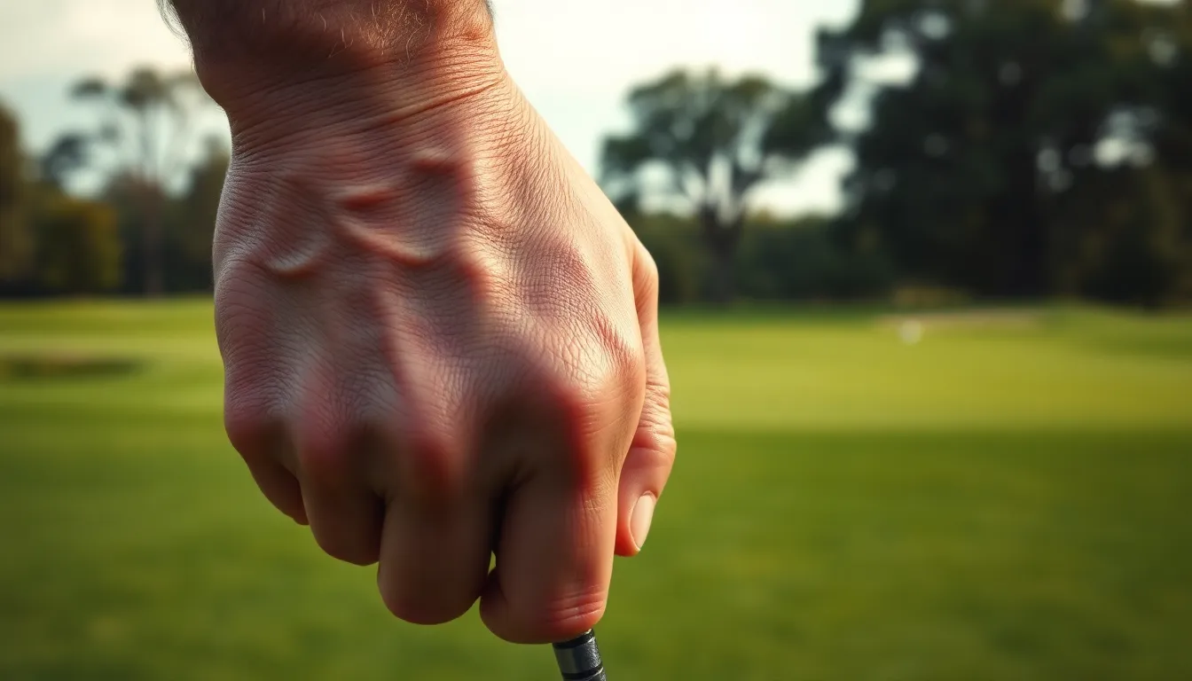 골프 스윙 자세를 교정하고 건강을 위한 운동을 하는 사람의 모습